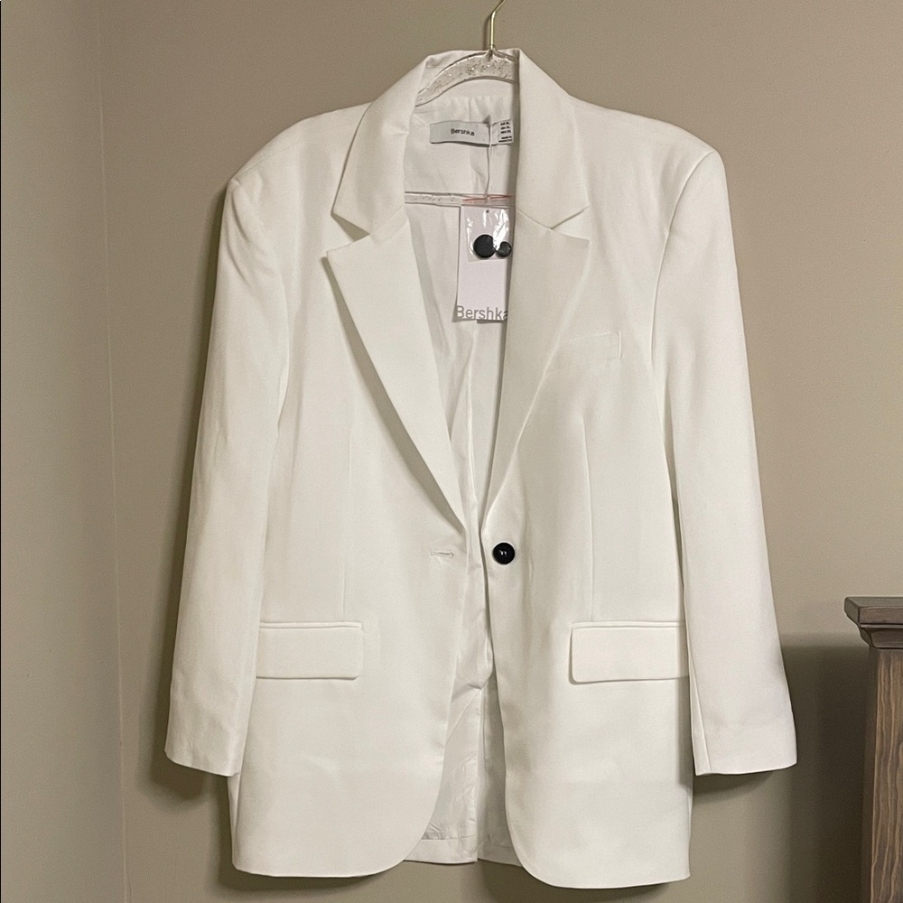 Bershka Women's Classic White Suit Jacket